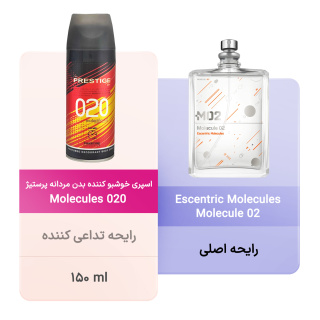 اسپری خوشبو کننده بدن مردانه مدل Molecules 020 حجم 150 میلی لیتر پرستیژ - 03