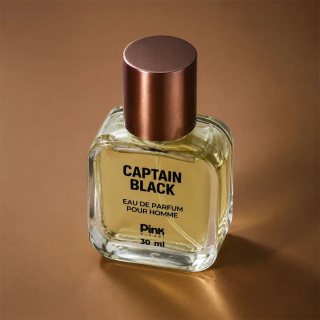 عطر جیبی مردانه مدل Captain Black حجم 30 میلی لیتر پینک ویژوال - 03