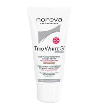 کرم ضد آفتاب رنگی نوروا مدل Trio White S با SPF50 مناسب انواع پوست حجم 40 میلی لیتر