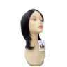 کلاه گیس مو مصنوعی مدل لیر کوتاه چتری پرده ای کد P1703 رنگ خرمایی تیره متفرقه