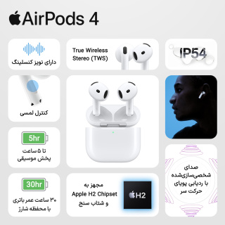 هدفون بلوتوثی اپل مدل AirPods 4 - 03