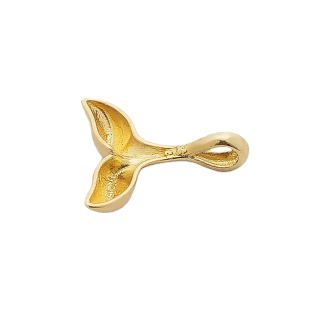 آویز گردنبند طلا 18 عیار زنانه طرح دم وال کد MM2330 - 02
