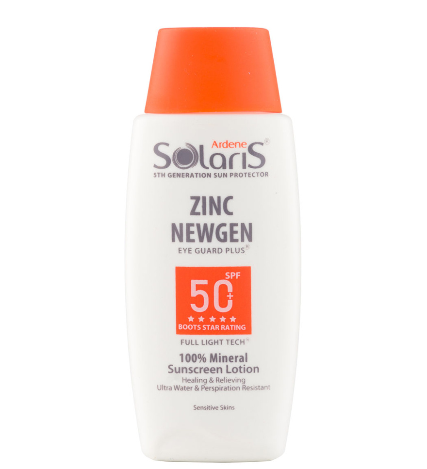 لوسیون ضد آفتاب فیزیکال +SPF50 مدل زینک نیوژن مناسب پوست حساس 100میل آردن