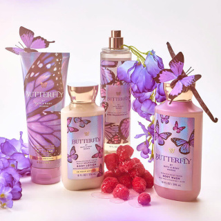 کرم آبرسان بدن مدل Butterfly با رایحه گل های لطیف و میوه ای وزن 226 گرم بث اند بادی ورکس - 06