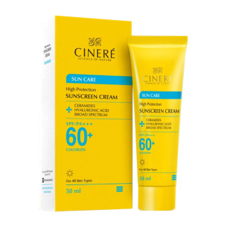 کرم ضد آفتاب SPF60+ بدون رنگ مناسب انواع پوست سینره