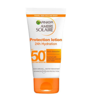 کرم ضد آفتاب بی رنگ گارنیر با SPF50 مناسب انواع پوست حجم 50 میلی لیتر