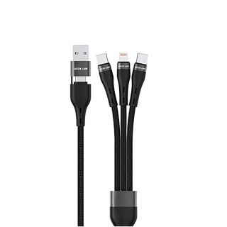 کابل شارژ فست 3 به 2 گرین لاین مدل BRAIDED GN3IN2FCCL