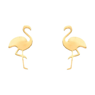 گوشواره طلا 18 عیار مدل فلامینگو ایلونا گالری