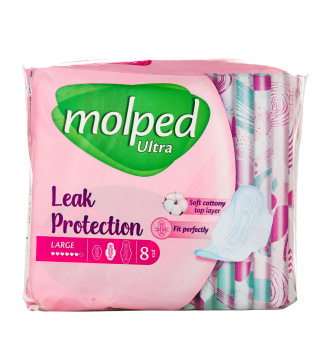 نوار بهداشتی اولترا مدل Leak Protection سایز بزرگ 8 عددی مولپد
