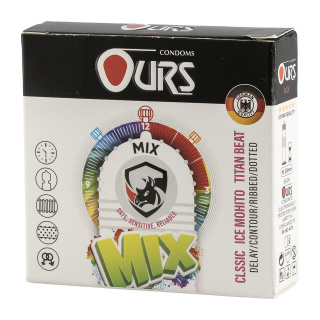 کاندوم مدل MIX بسته 3 عددی اورز