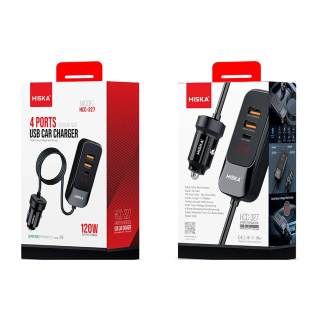 شارژر فندکی 120 وات هیسکا مدل HCC-327 - 01