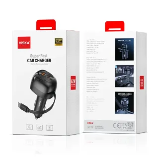 شارژر فندکی 62 وات هیسکا مدل HCC-336 - 01