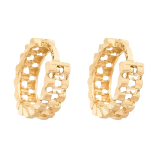 گوشواره طلا 18 عیار مدل حلقه ای رولکس ایلونا گالری