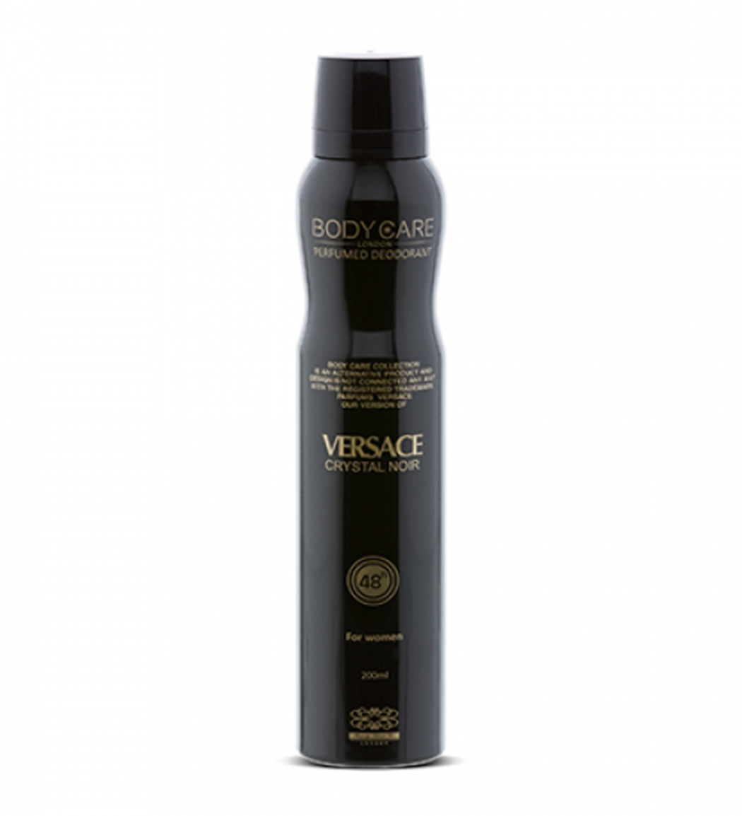 اسپری خوشبو کننده بدن زنانه بادی کر مدل Versace Crystal Noir حجم 200میلی لیتر نمای ۲
