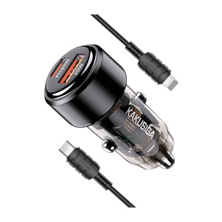 شارژر فندکی کاکوسیگا تایپ سی به لایتنینگ مدل KSC-1176 - 02