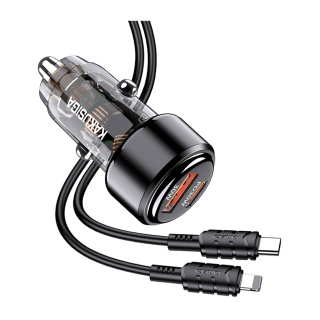 شارژر فندکی کاکوسیگا تایپ سی به لایتنینگ مدل KSC-1176