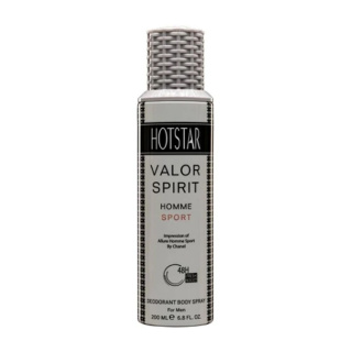 اسپری دئودورانت مردانه مدل Valor Spirit حجم 200 میلی لیتر هات استار