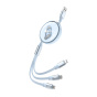 کابل تبدیل USB به USB-C و microUSB و لایتنینگ مدل PCC118R