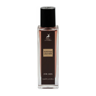 عطر جیبی مردانه مدل Toscano Leather حجم 35 میلی لیتر الحمبرا