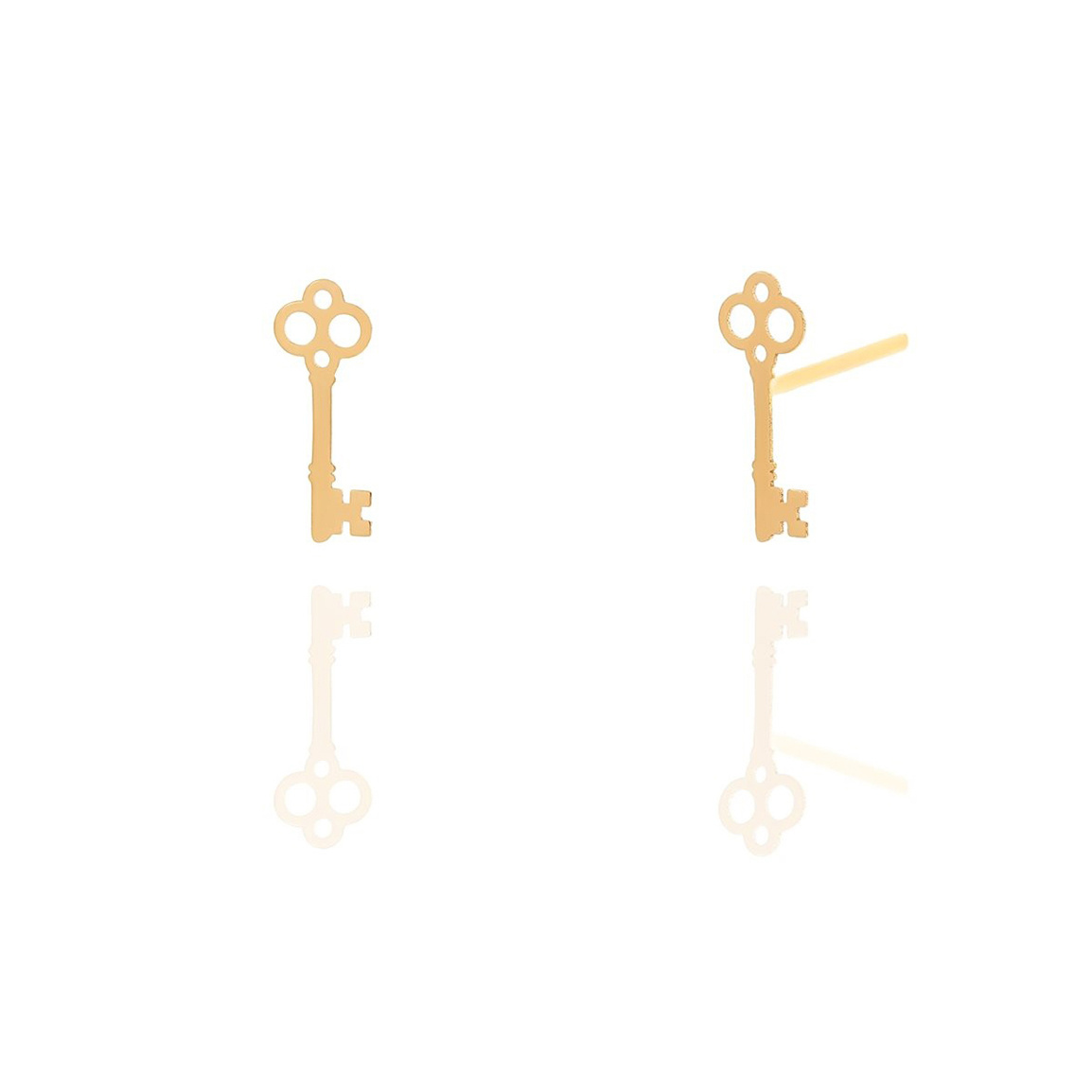 گوشواره طلا 18 عیار کلید کدE1848