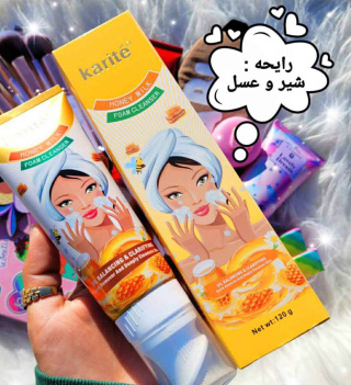 فوم شستشو براش دار حاوی عسل و شیر 120میل کاریته - 01