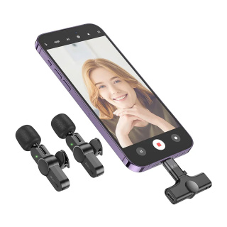 میکروفون بی سیم دو کاره مدل BFK12 با سری لایتنینگ و تایپ سی بروفون - 05