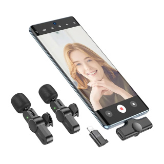 میکروفون بی سیم دو کاره مدل BFK12 با سری لایتنینگ و تایپ سی بروفون - 06