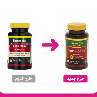 کپسول امگا 3 مدل Vana Max بسته 60 عددی نورم لایف - 01