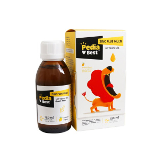 شربت مولتی ویتامین مدل Zink Plus Multi با طعم لیمو حجم 150 میلی لیتر پدیا بست - 01