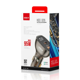شارژر فندکی 95 وات مدل HCC 326 هیسکا - 03