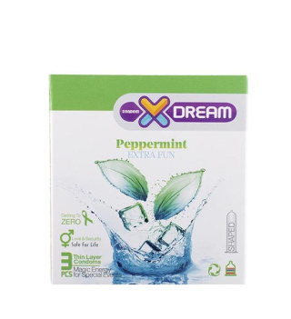 کاندوم 3عددی خنک کننده تاخیر در انزال Peppermint ایکس دریم