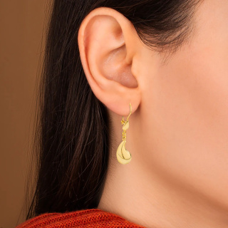 گوشواره عصایی طلا 18 عیار زنانه مدل ME1260 مهر گالری - 01