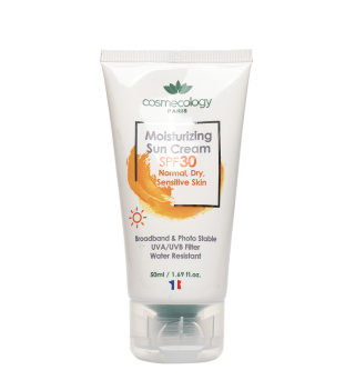 کرم ضد آفتاب بی رنگ کاسمکولوژی با SPF30 مناسب پوست خشک و معمولی حجم 50 میلی لیتر