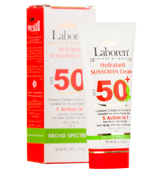 کرم ضد آفتاب بی رنگ لابورن با SPF50 مناسب پوست چرب و جوش دار حجم 50 میلی لیتر - 02