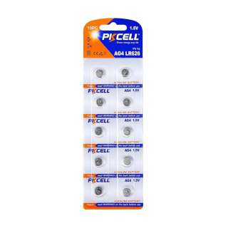 باتری سکه ای پی کی سل مدل AG4 LR626 مجموعه 10 عددی
