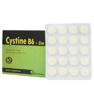 قرص Cystine B6 به همراه زینک بسته 60 عددی بایو فرمولا - 01