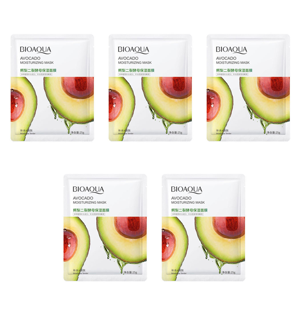 پک 5 عددی ماسک صورت مدل آووکادو بیوآکوا