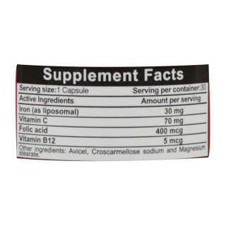 کپسول ینیان سلامت کسری مدل Liposofer Fort بسته 30 عددی - 02