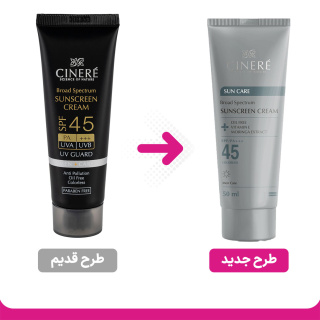 کرم ضد آفتاب بی رنگ با SPF45 مناسب آقایان حجم 50 میلی لیتر سینره - 01
