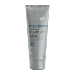 کرم ضد آفتاب بی رنگ با SPF45 مناسب آقایان حجم 50 میلی لیتر سینره