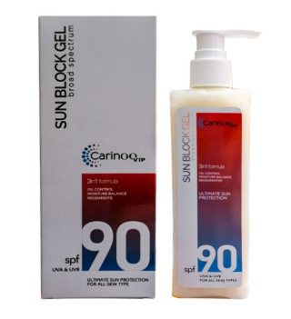 ژل ضد آفتاب SPF90 مدل 3in1 حجم 250میل کارینو وی آی پی - 02