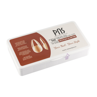 ژل تیپس ناخن پی ان اس مدل Medium Almond بسته 500 عددی - 02