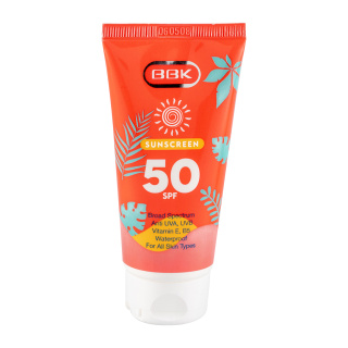 کرم ضد آفتاب بی رنگ ببک با SPF50 مناسب انواع پوست حجم 40 میلی لیتر