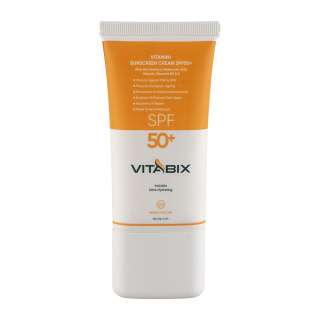 کرم ضد آفتاب بی رنگ ویتابیکس با SPF 50 مناسب پوست خشک و معمولی حجم 50 میلی لیتر