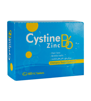 قرص روکشدار Cystine حاوی B6 و زینک بسته 60 عددی دانا