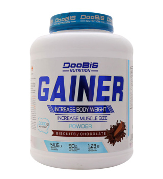 پودر افزایش وزن دوبیس مدل Gainer با طعم شکلات وزن 3 کیلو گرم