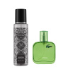 عطر جیبی مردانه تاینی مدل Lacoste Essentional النترا تاینی یه همراه بادی اسپلش مردانه مدل Royal النترا