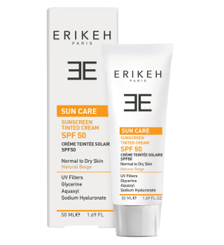 کرم ضد آفتاب رنگی اریکه با SPF50 مناسب پوست نرمال تا خشک حجم 50 میلی لیتر