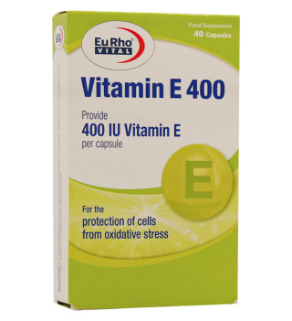 کپسول ویتامین E 400 سافت ژل بسته 40 عددی یوروویتال
