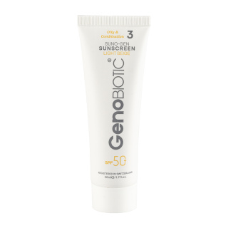 کرم ضد آفتاب رنگی ژنو بایوتیک با SPF50 مناسب پوست چرب و مختلط حجم 50 میلی لیتر